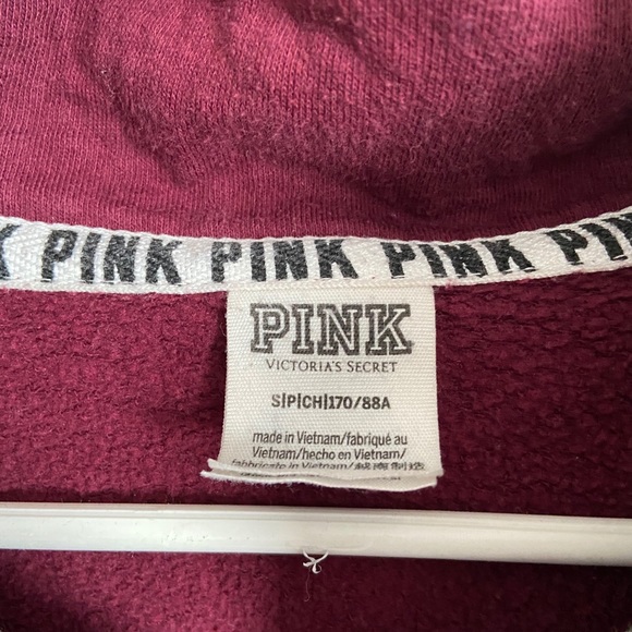 Burgundy quarter zip from pink - Picture 3 of 3